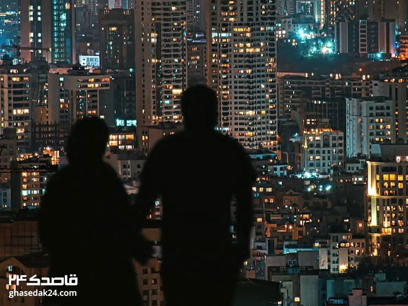 عکس بامهای تهران در شب