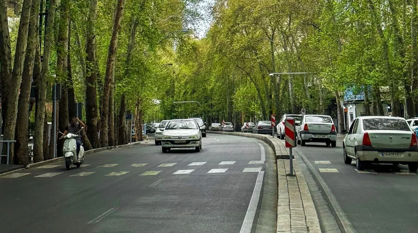 عکس پیاده روی در خیابان ولیعصر تهران