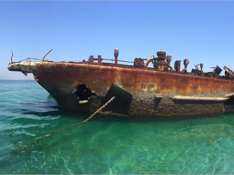 کشتی پرتغالی‌ها هنگام