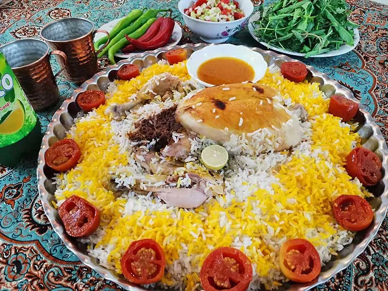 غذای اردبیلی باسترما پلو