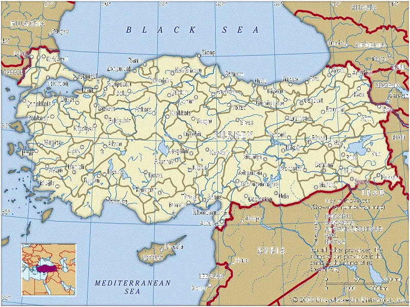 فاصله بین شهرهای ترکیه